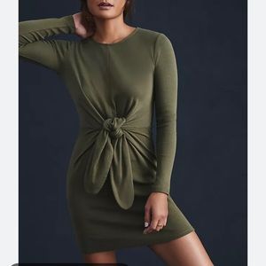 Anthropology Daily Practice Tie Front Mini Dress